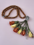 Crystal Beads/ Multicolored Tulips