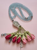 Crystal Beads/ Shades of Pink Tulips