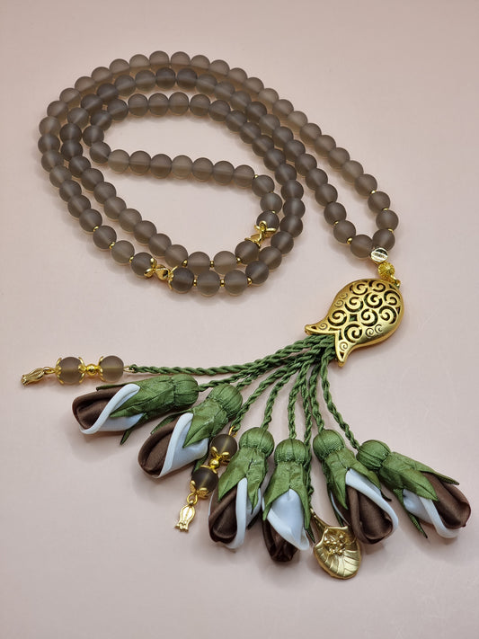 NEW- Glass Beads / Ombre Tulips