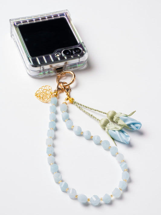 NEW - Artisan Floral Beaded Phone Charm