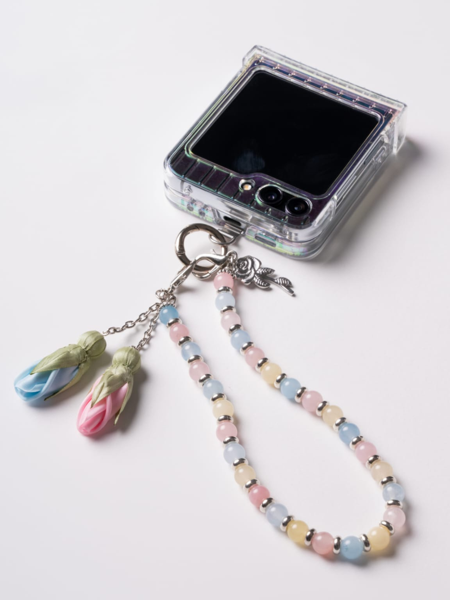 NEW - Artisan Floral Beaded Phone Charm
