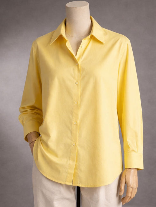 Butter Yellow Buttoned Shirt - ONE SIZE