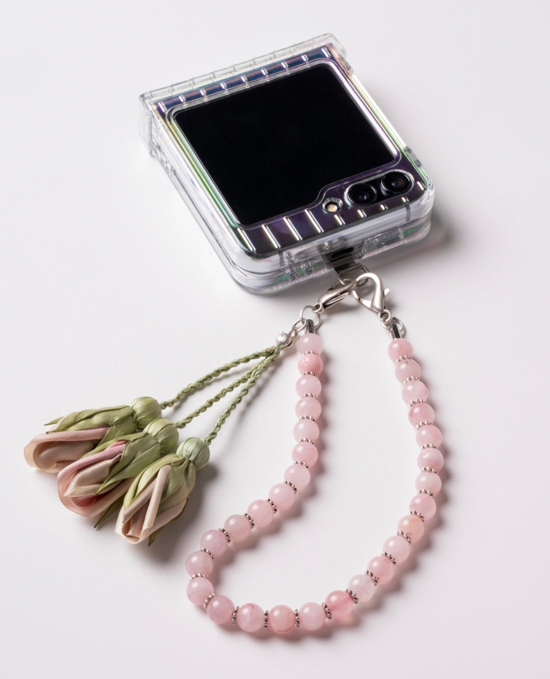 NEW - Artisan Floral Beaded Phone Charm