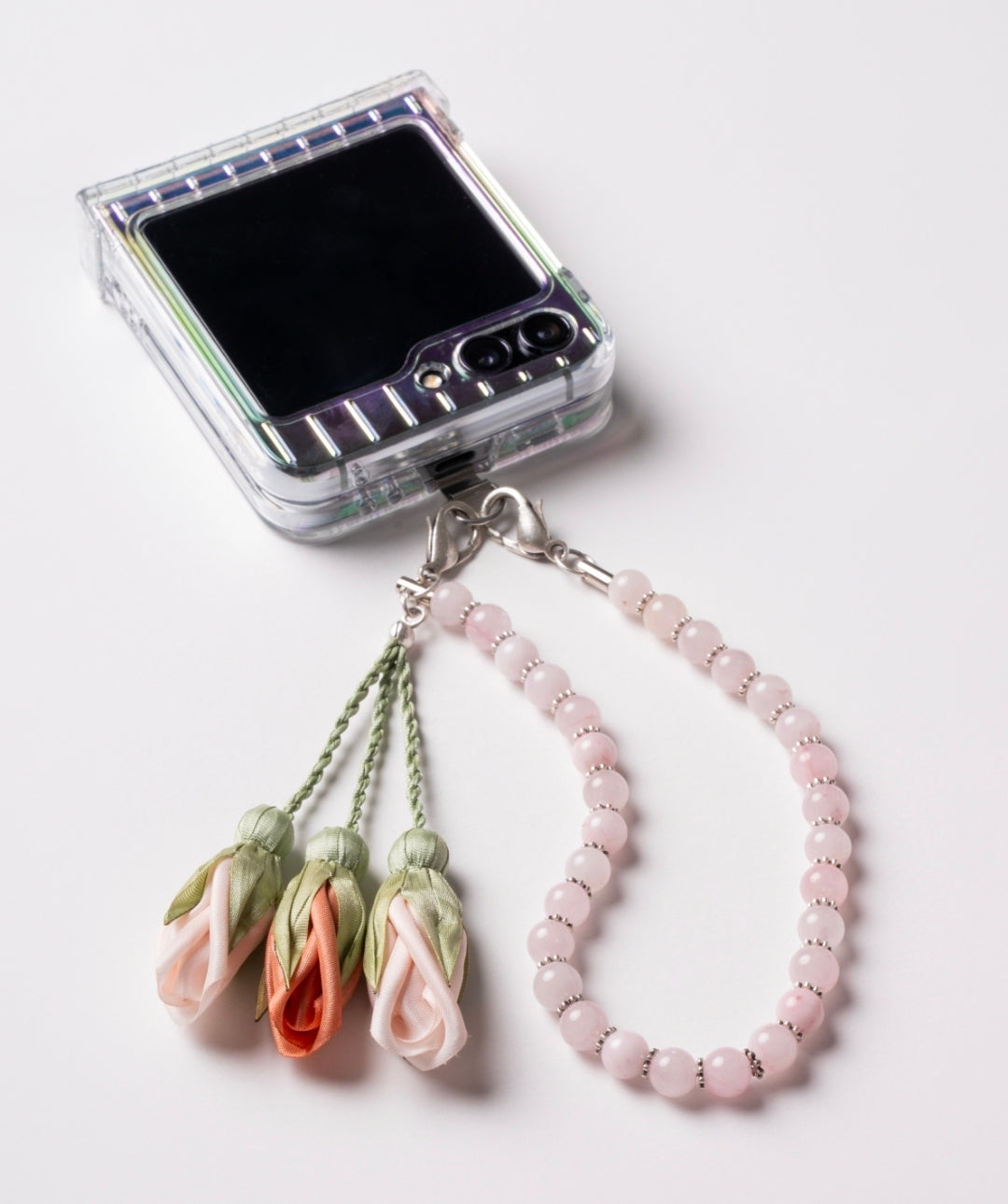 NEW - Artisan Floral Beaded Phone Charm