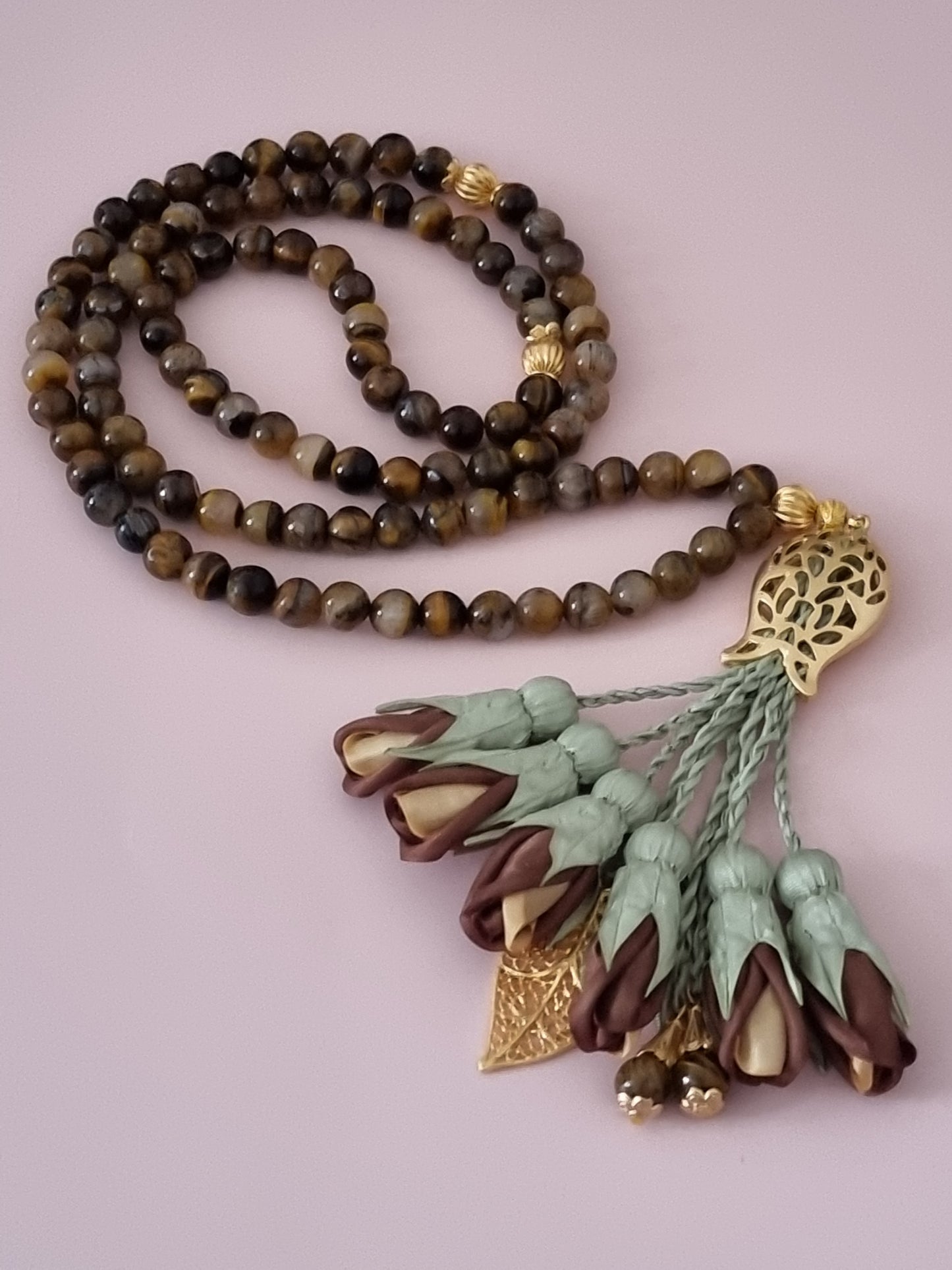 Tiger's Eye Natural Stones/ Ombre Tulips [عين النمر]