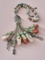 Mini Amazonite Natural Stones/ Shades of Peach Tulips [الأمازونيت]