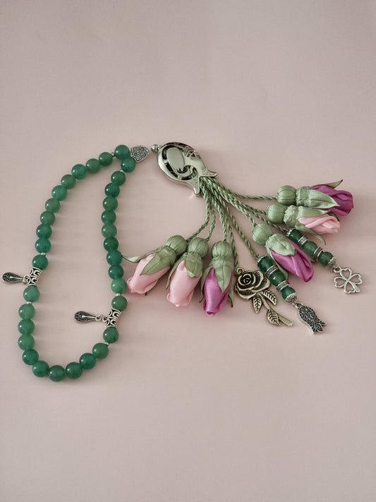 Mini Aventurine Natural Stones/ Shades of Pink Tulips [الأفنتورين]
