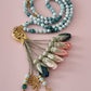 Agate Natural Stones/ Multicolor Tulips with GOLD accents [عقيق]
