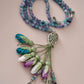 Jade Natural Sibha/ Multicolor Tulips with SILVER accents [اليشم]