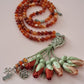 Agate Natural Stones/ Shades of Cinnamon Tulips with SILVER accents [عقيق]