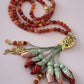 Agate Natural Stones/ Shades of Cinnamon Tulips with GOLD accents [عقيق]