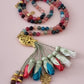 Agate Natural Stones/ Multicolor Tulips with GOLD accents [عقيق]