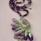 Agate Natural Stones/ Shades of Purple Tulips with SILVER accents [عقيق]