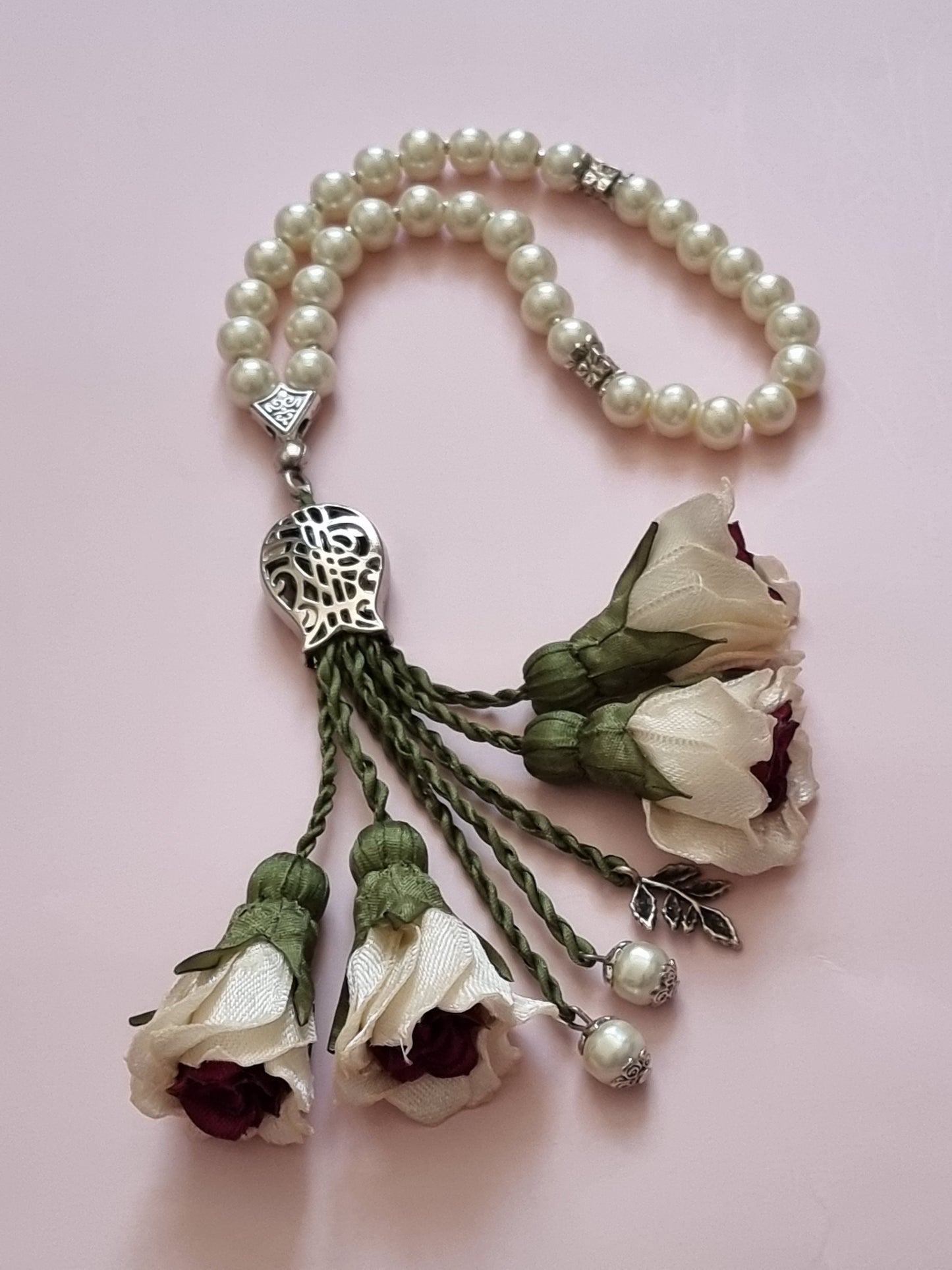 Pearl Beads/ Double-Colored Tulips