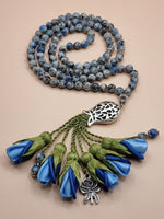 NEW - Jade Natural Stones/ Ombre Blue Tulips [اليشم]