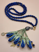 NEW - Jade Natural Stones/ Royal Blue Tulips [اليشم]