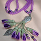 Glass Beads / Ombre Lavender Tulips