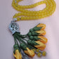 Glass Beads / Yellow Tulips