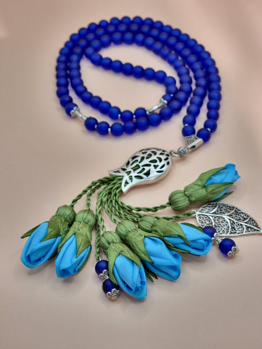 Glass Beads / Turquoise Tulips