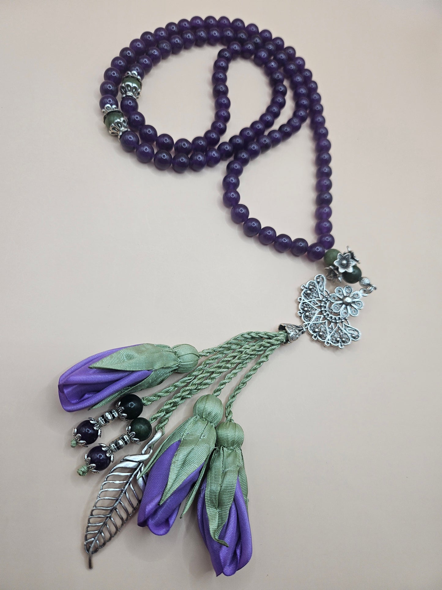 NEW - LIMITED EDITION - Jade Natural Stones/ Lavender Tulips [اليشم]