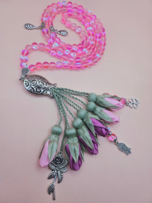 NEW - Thermal Quartz Natural Stones/ Pink & Wildberry Tulips [كوارتز]