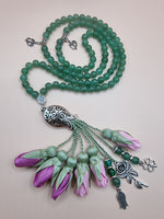 NEW - Aventurine Natural Stones/ Shades of Pink Tulips [الأفنتورين]