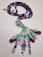 NEW - Agate Natural Stones/ Pink & Cherry Tulips [عقيق]