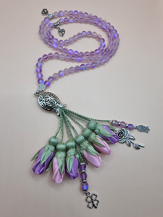 NEW - Thermal Quartz Natural Stones/ Pink & Lavender Tulips [كوارتز]