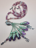 NEW - Agate Natural Stones/ Shades of Purple Tulips [عقيق]