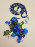 SPECIAL EDITION - Agate Natural Stones/ Royal Blue Flowers [عقيق]