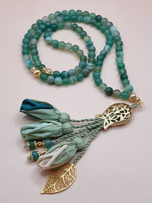 NEW - Agate Natural Stones/ Multicolor Tulips [عقيق]