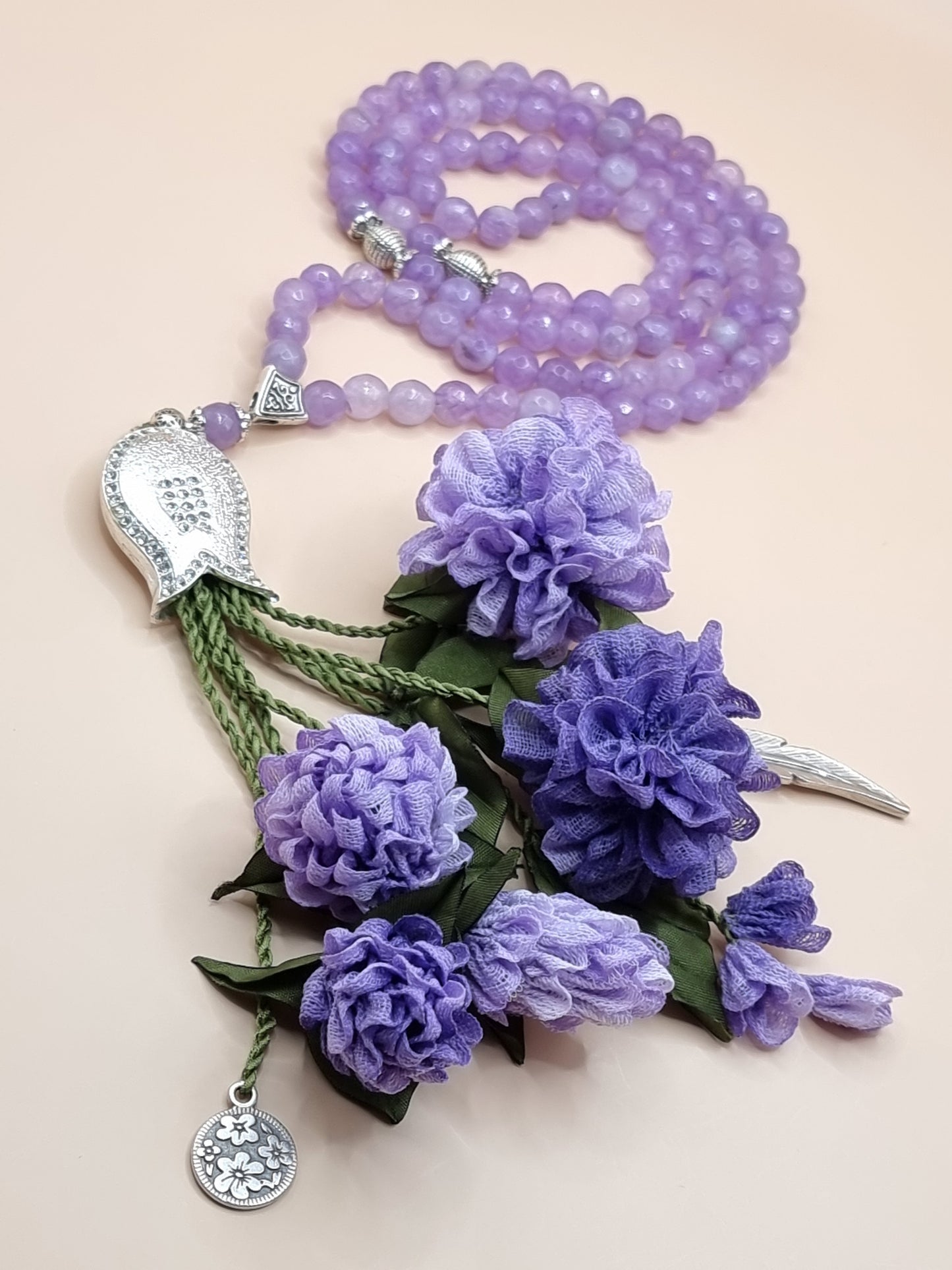 NEW - SPECIAL EDITION - Agate Natural Stones/ Lavender Flowers [عقيق]