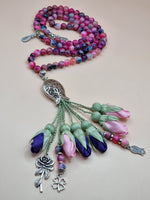 RAMADAN COLLECTION                                   Agate Natural Stones/ Purple & Pink Tulips [عقيق]