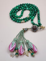 RAMADAN COLLECTION - LIMITED EDITION - Jade Natural Stones/ Shades of Pink Tulips [ اليشم]
