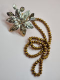 NEW RAMADAN SPECIAL - Crystal Beads/ Metallic Wire Wrapped Handmade Flower
