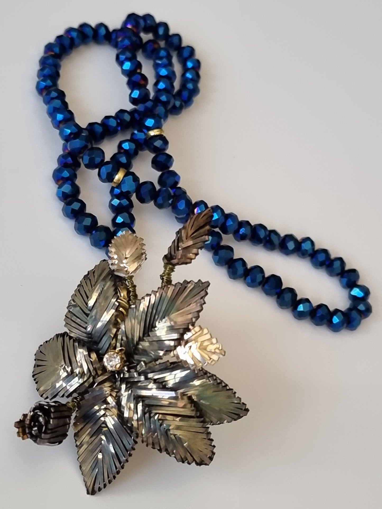NEW RAMADAN SPECIAL - Crystal Beads/ Metallic Wire Wrapped Handmade Flower
