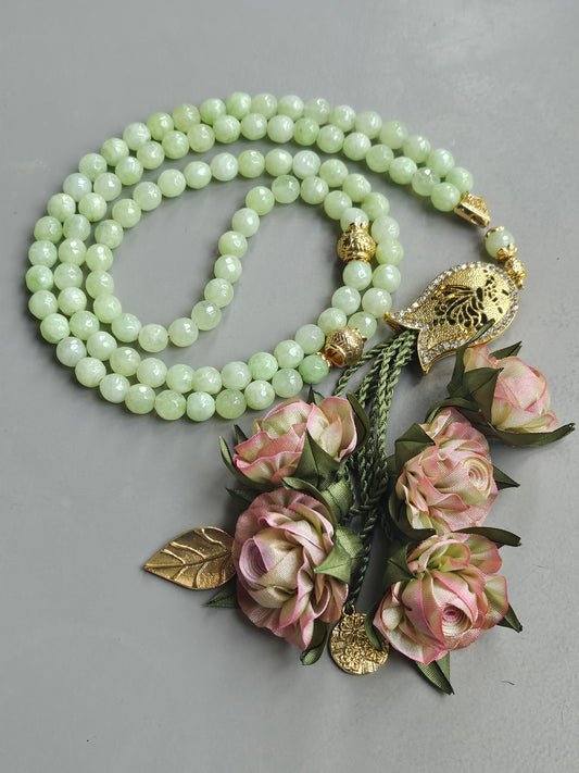 LIMITED EDITION - Jade Natural Stones/ Multicolored  Unique Flowers  [اليشم]