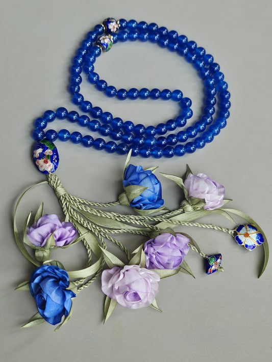 LIMITED EDITION - Jade Natural Stones/ Multicolored  Unique Flowers  [اليشم]