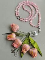 LIMITED EDITION - Jade Natural Stones/ Multicolored  Unique Flowers [اليشم]