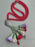 Glass Beads / Multicolored Flowers