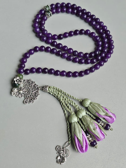 PRE-ORDER طلب مسبق - Jade Natural Stones/ Purple Tulips [اليشم] سيتم شحن الطلب بتاريخ ٣/٣ باذن الله .... تنويه: قد تختلف ألوان أو بعض اكسسوارات المنتج قليلاً عن الصور المعروضة وذلك حسب توفرها