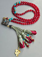 LIMITED EDITION - Jade Natural Stones/ Maroon Tulips [اليشم]