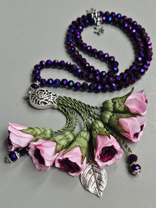 Crystal Beads / Bi-Colored Flowers