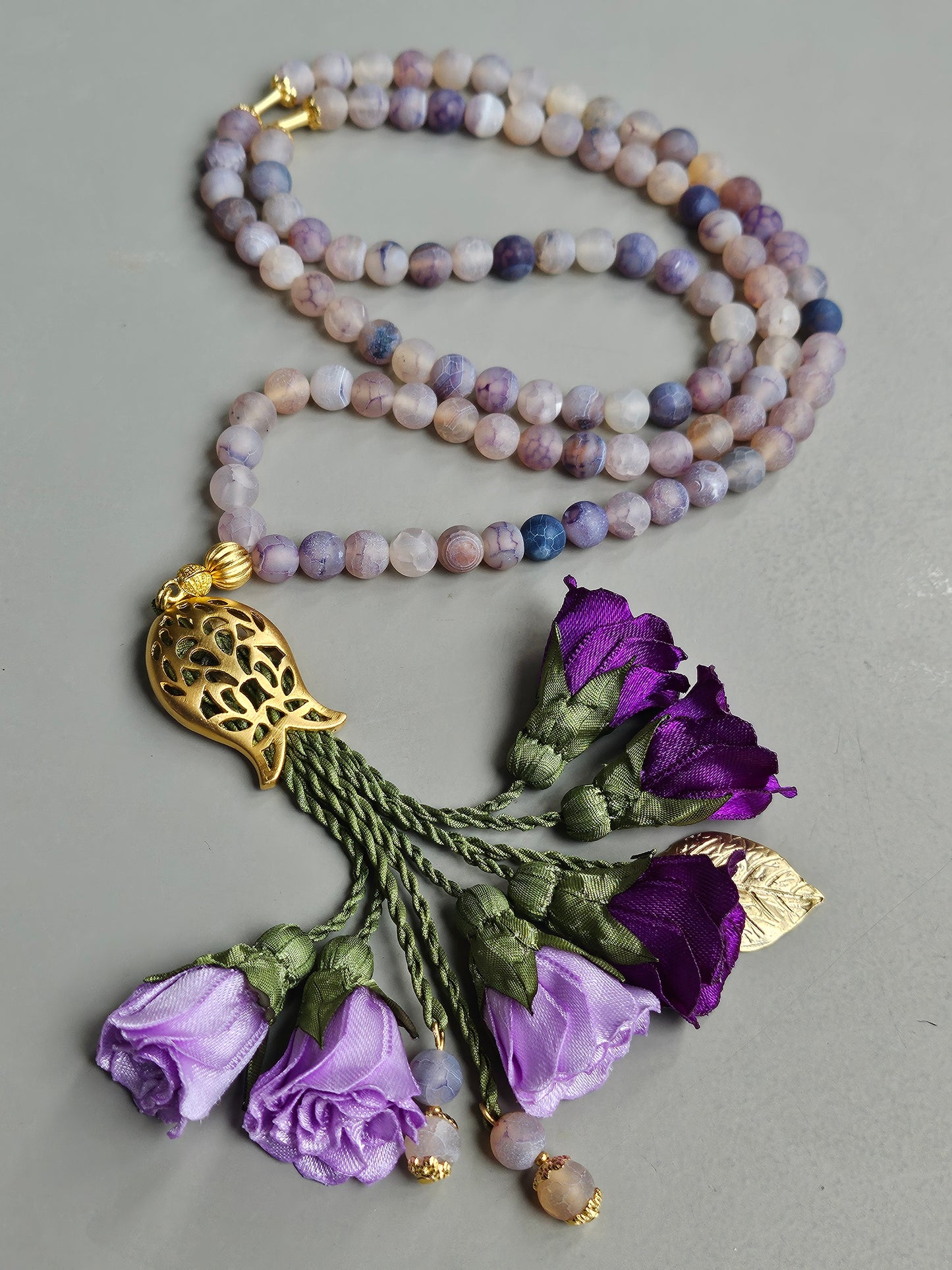 Agate Natural Stones/ Two Shades of Flowers [عقيق]