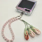 NEW - Artisan Floral Beaded Phone Charm