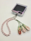 NEW - Artisan Floral Beaded Phone Charm