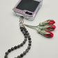 NEW - Artisan Floral Beaded Phone Charm