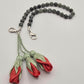 NEW - Artisan Floral Beaded Phone Charm