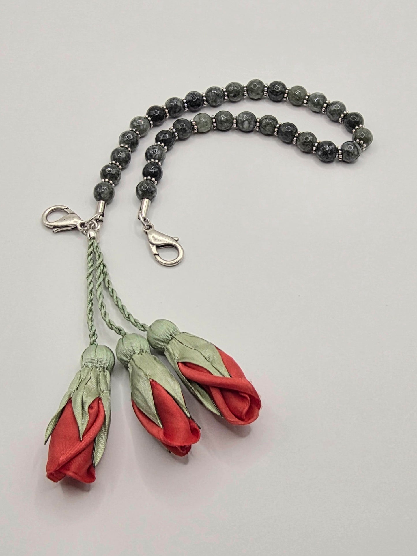 NEW - Artisan Floral Beaded Phone Charm