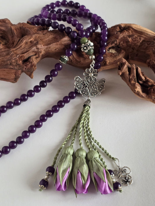 Jade Natural Stones/ Purple Tulips [اليشم]